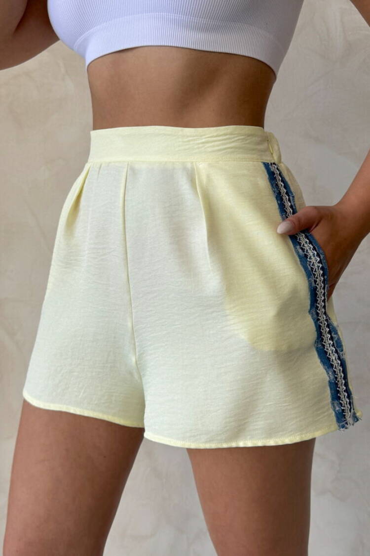Denim Detailed Shorts