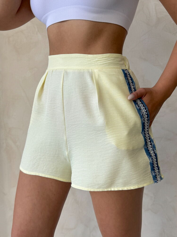 Denim Detailed Shorts