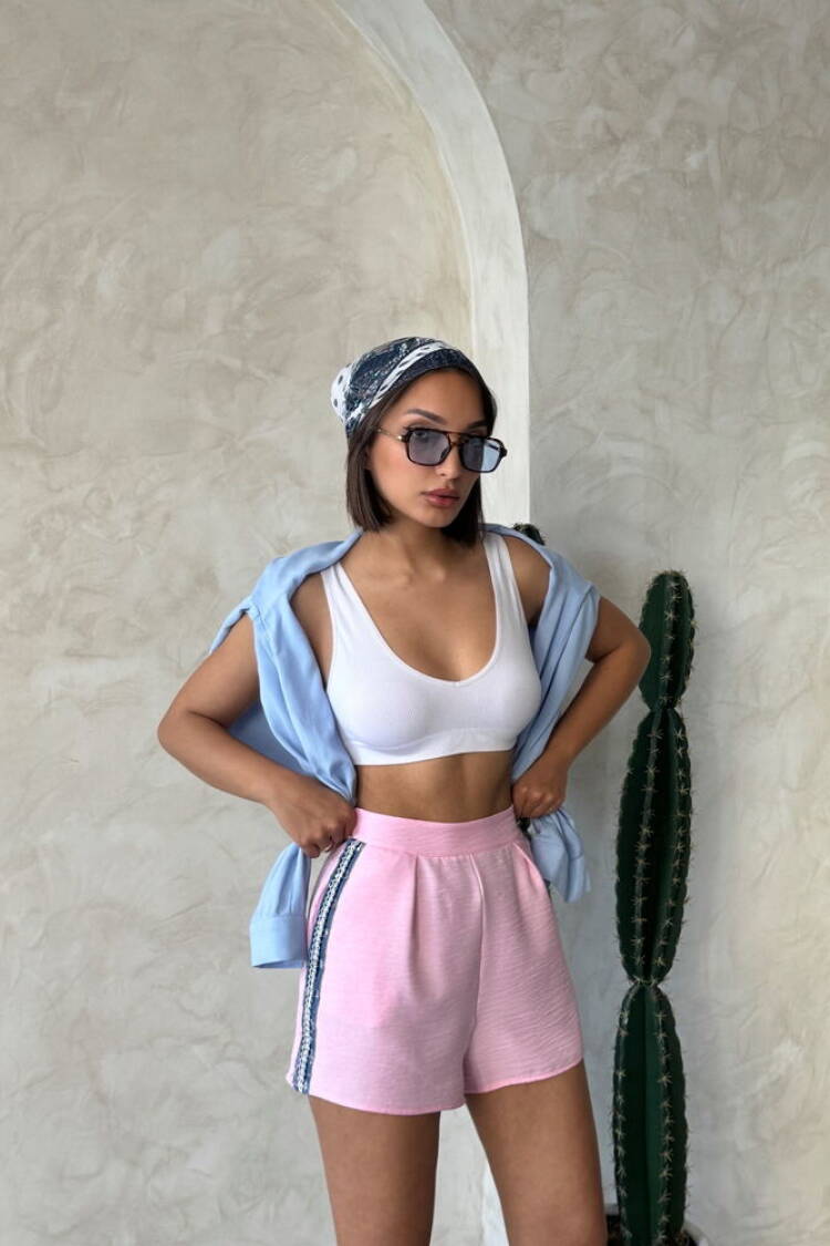 Denim Detailed Shorts