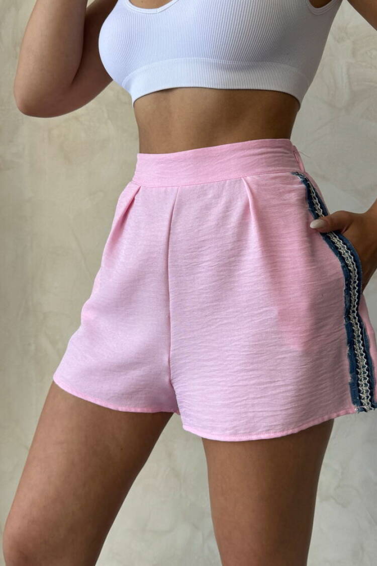 Denim Detailed Shorts