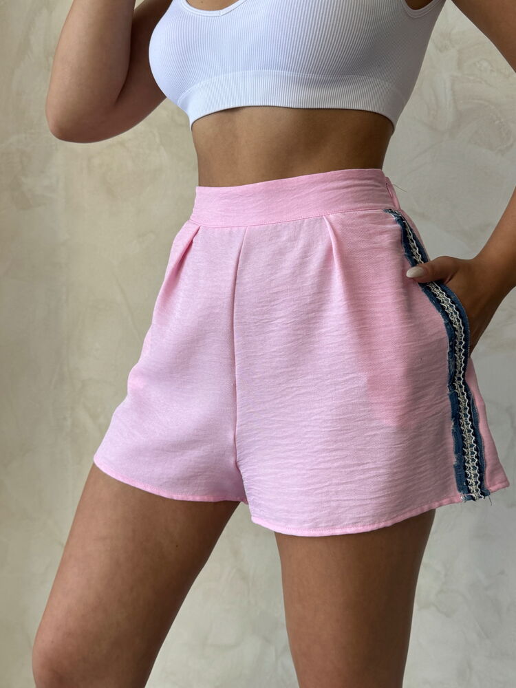 Denim Detailed Shorts