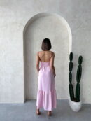Linen Strap V-Neck Halter Dress - Brand: Topshow - Women's Clothing Wholesale - Globality Store
