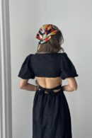 WholesaleBalloon Sleeve Belted Dress - Brand: Elisa - Women's Clothing Wholesale - Globality Store