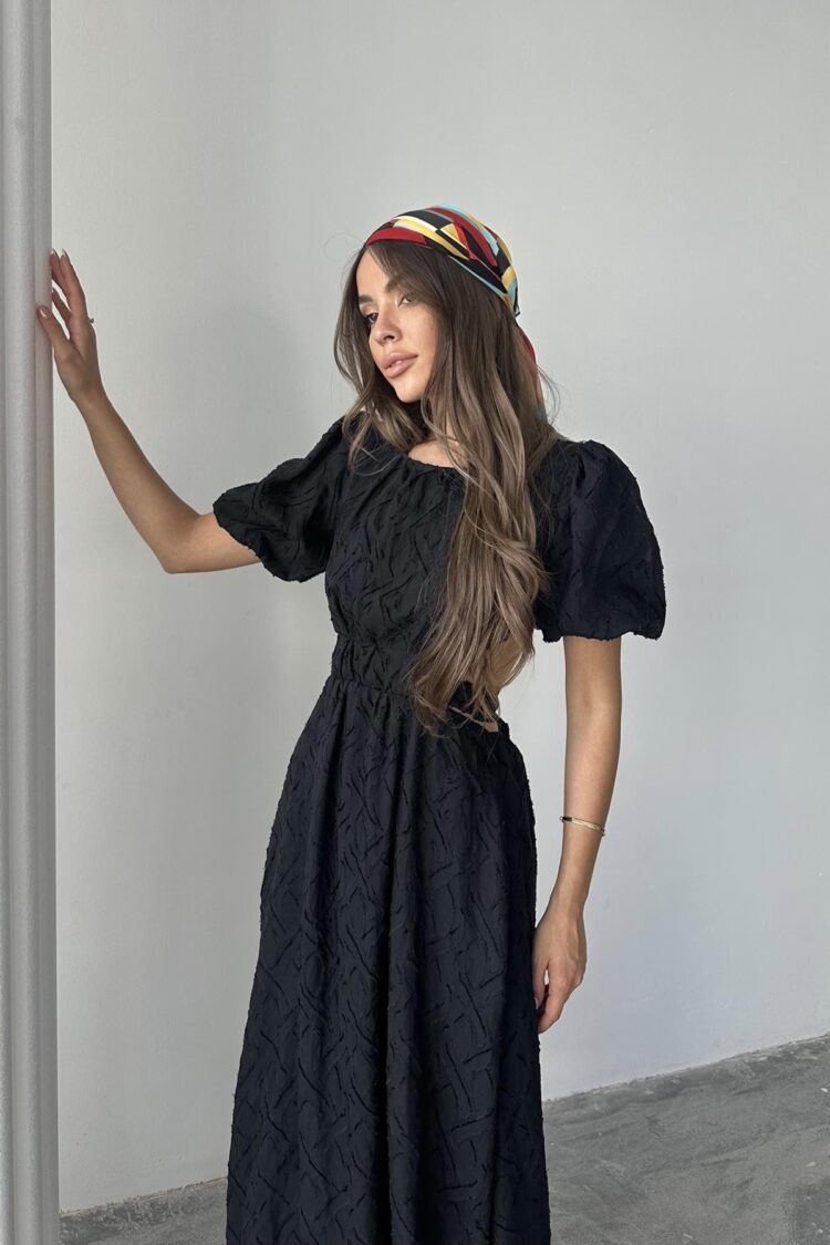 WholesaleBalloon Sleeve Belted Dress
