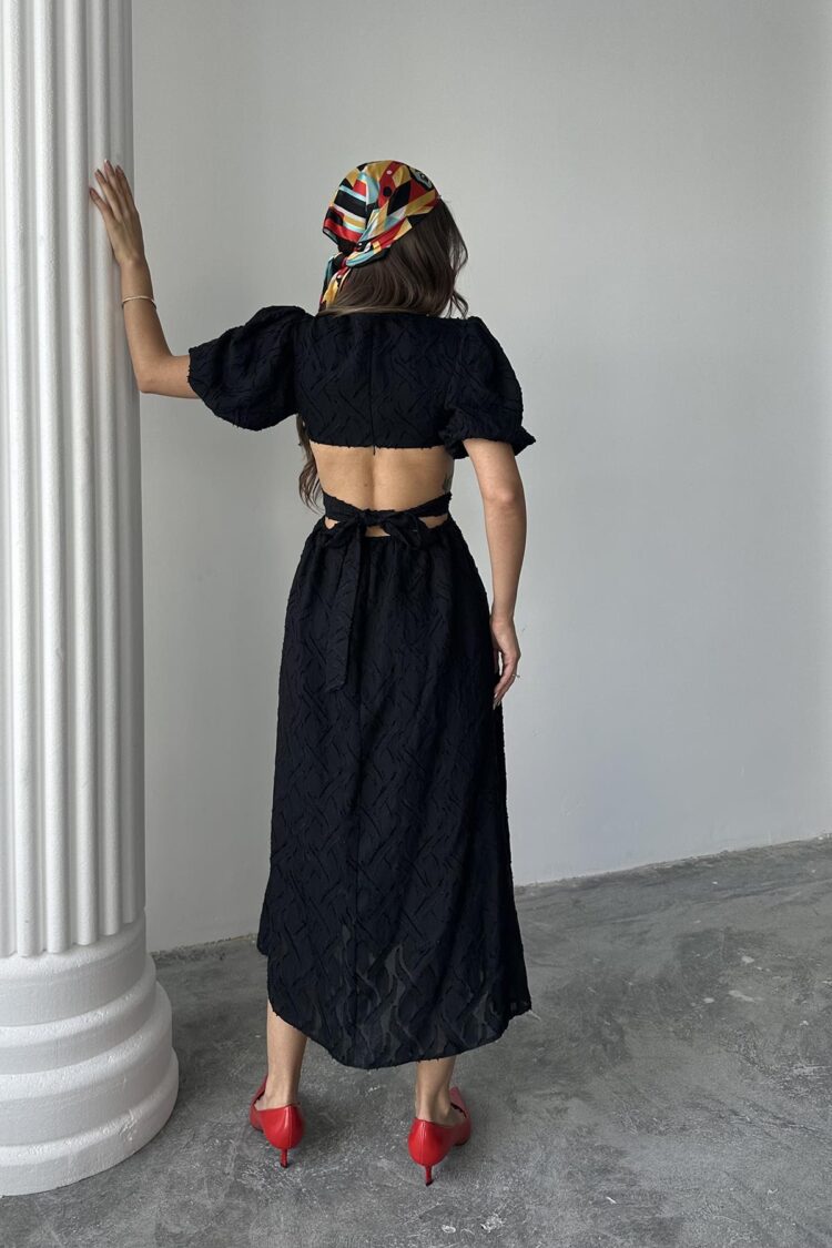 WholesaleBalloon Sleeve Belted Dress