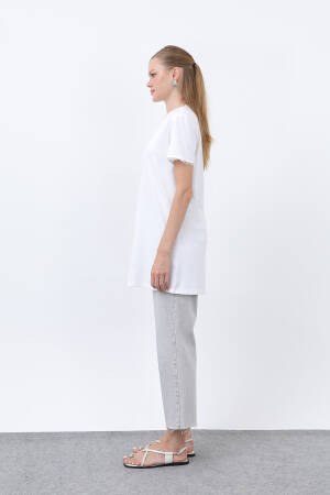 Women's Minimalist Ribbed Detailed Basic T-Shirt - Brand: Puane - Women's Clothing Wholesale - Globality Store