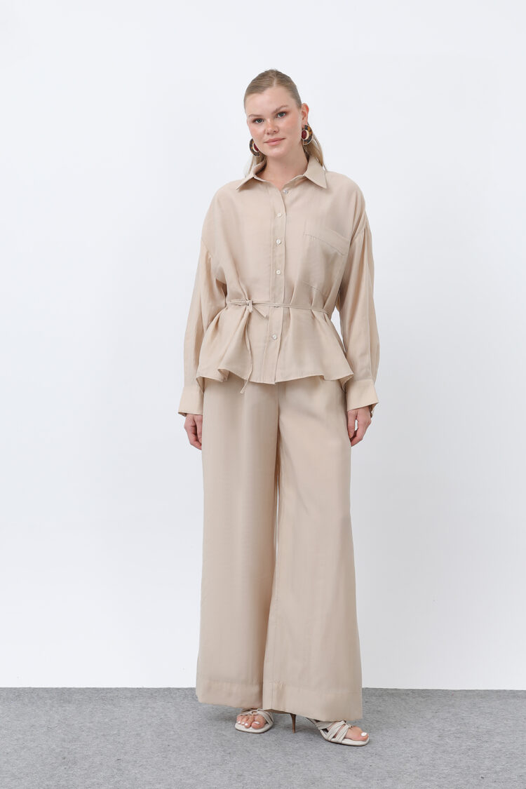 Women's Back Biye Detailed Trousers Suit - Brand: Puane - Women's Clothing Wholesale - Globality Store