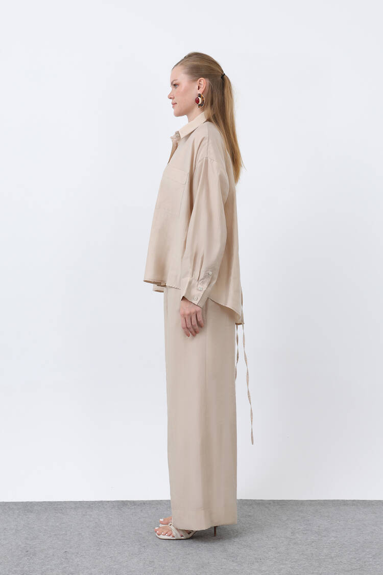 Women's Back Biye Detailed Trousers Suit