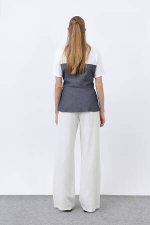 Women's Denim Detailed Blouse - Brand: SOUL - Women's Clothing Wholesale - Globality Store