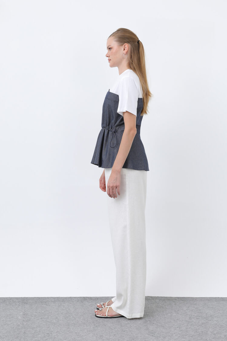 Women's Denim Detailed Blouse