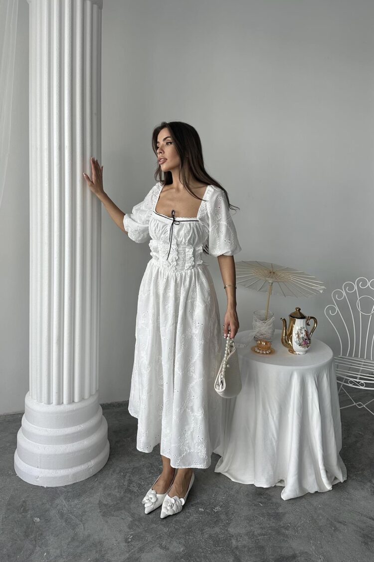 WholesaleLace Detailed Embroidered Dress