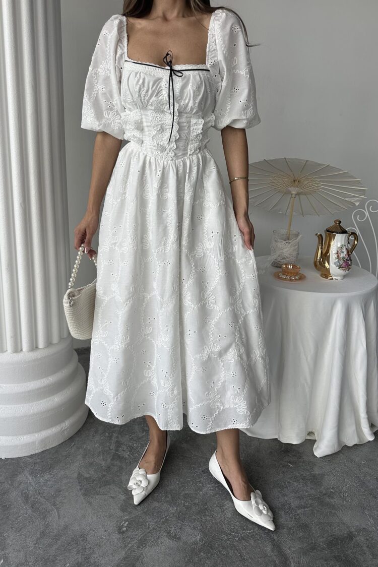 WholesaleLace Detailed Embroidered Dress