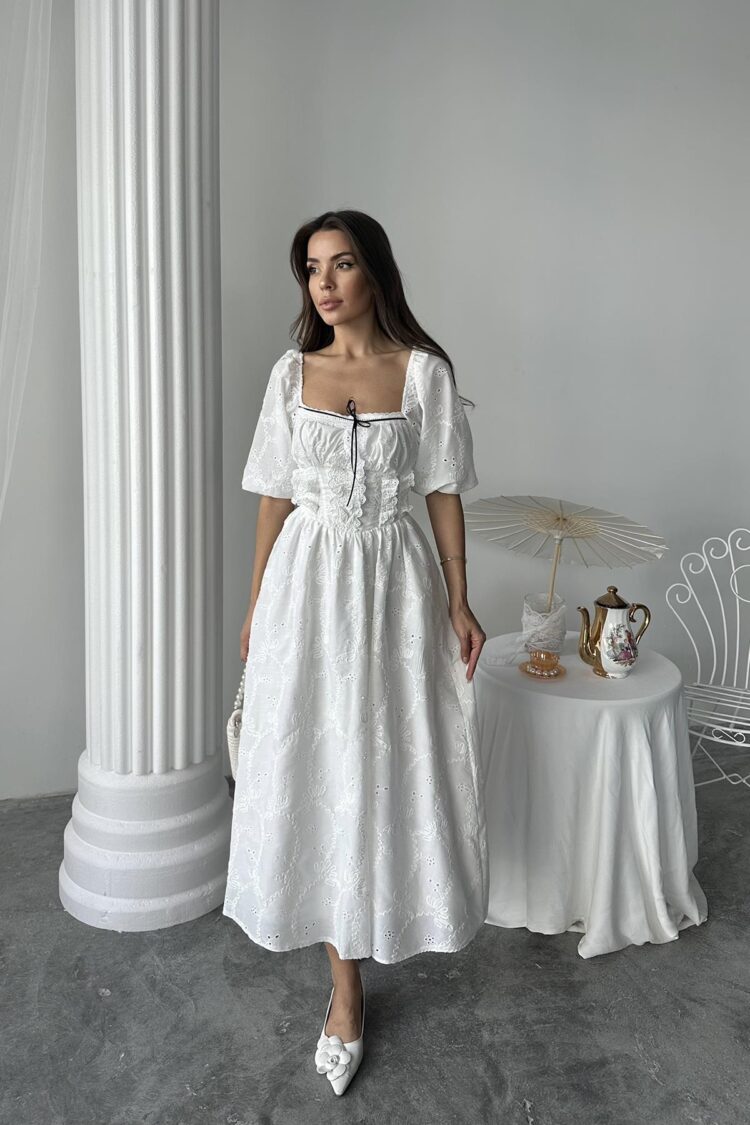 WholesaleLace Detailed Embroidered Dress - Brand: Elisa - Women's Clothing Wholesale - Globality Store