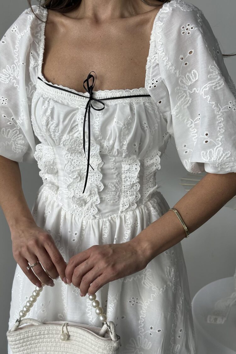 WholesaleLace Detailed Embroidered Dress