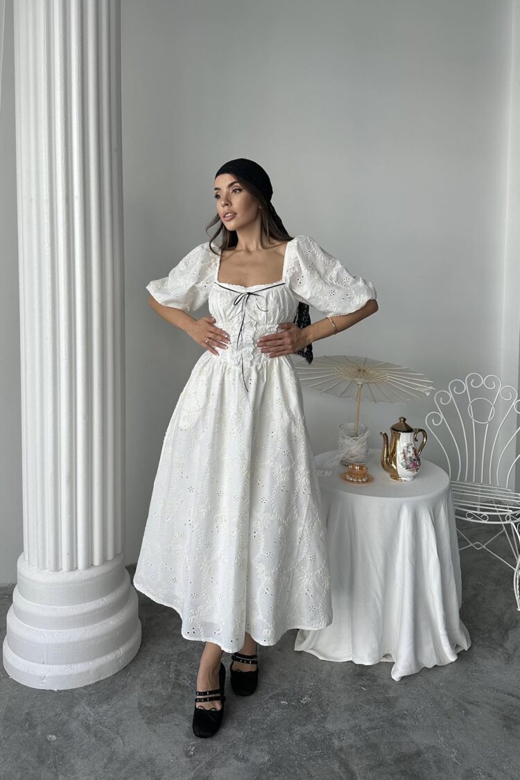 WholesaleLace Detailed Embroidered Dress