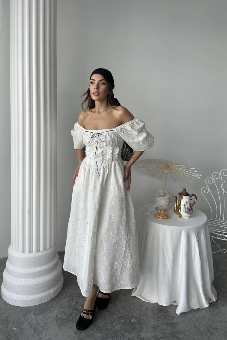 WholesaleLace Detailed Embroidered Dress