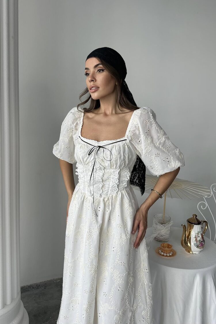 WholesaleLace Detailed Embroidered Dress