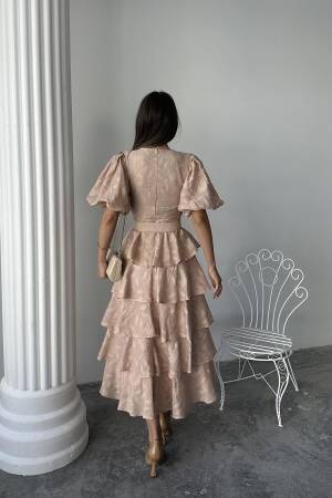 WholesaleFloor Balloon Sleeve Belted Dress - Brand: Elisa - Women's Clothing Wholesale - Globality Store