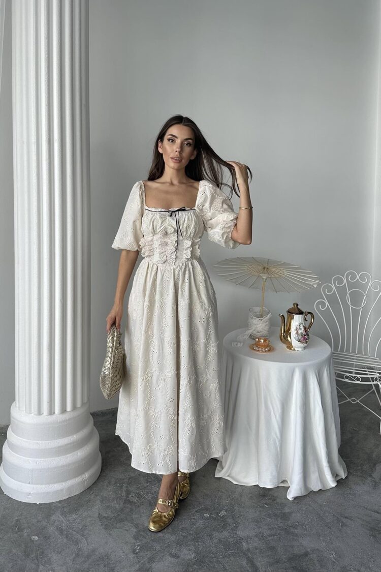 WholesaleLace Detailed Embroidered Dress
