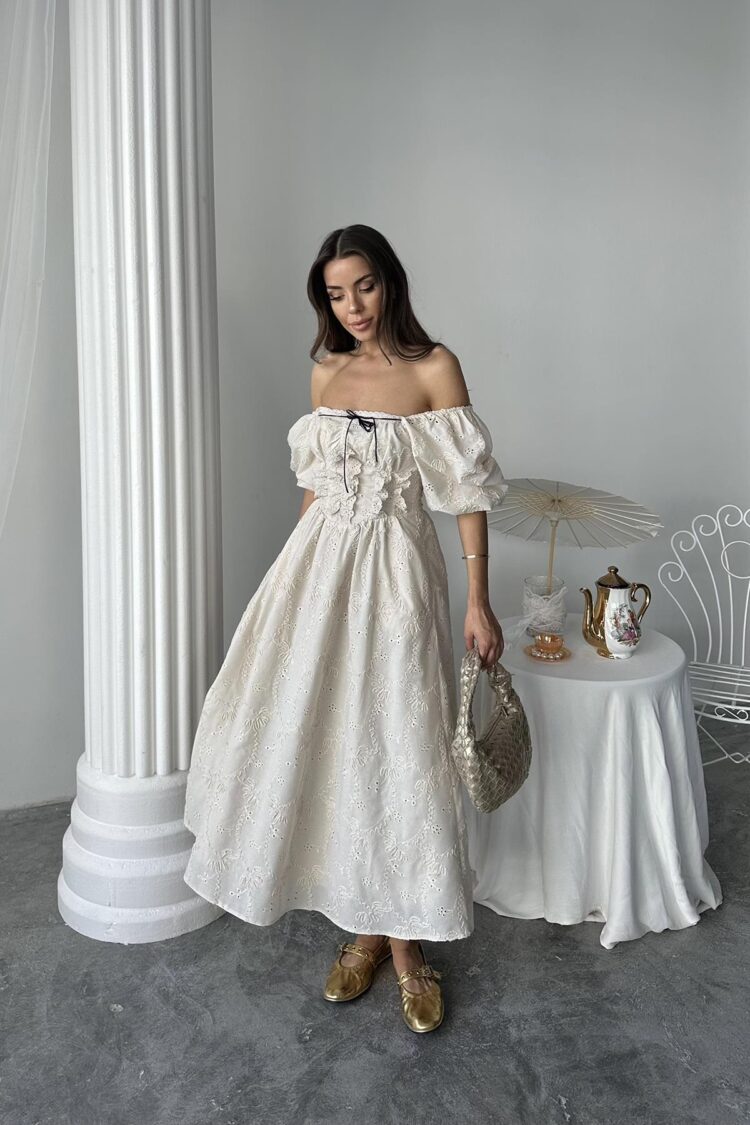 WholesaleLace Detailed Embroidered Dress