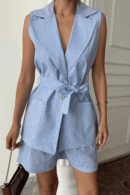 Linen Vest - Shorts Set - Brand: Ello - Women's Clothing Wholesale - Globality Store