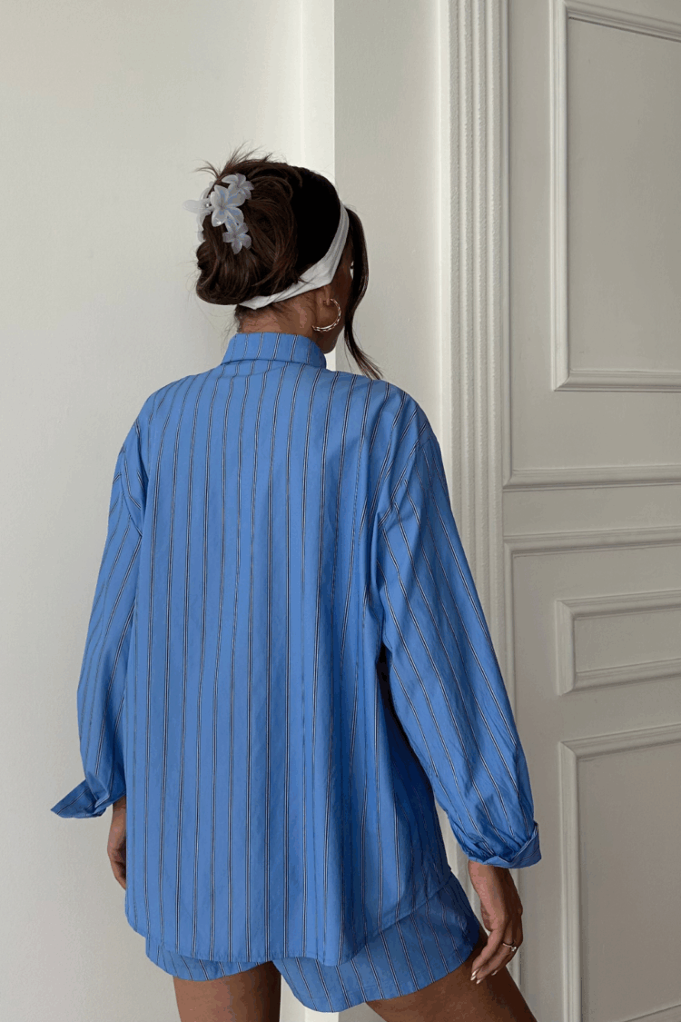 Poplin Striped Shirt - Shorts Set