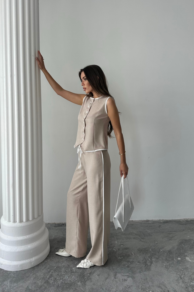 Ribbed Vest - Trousers Suit