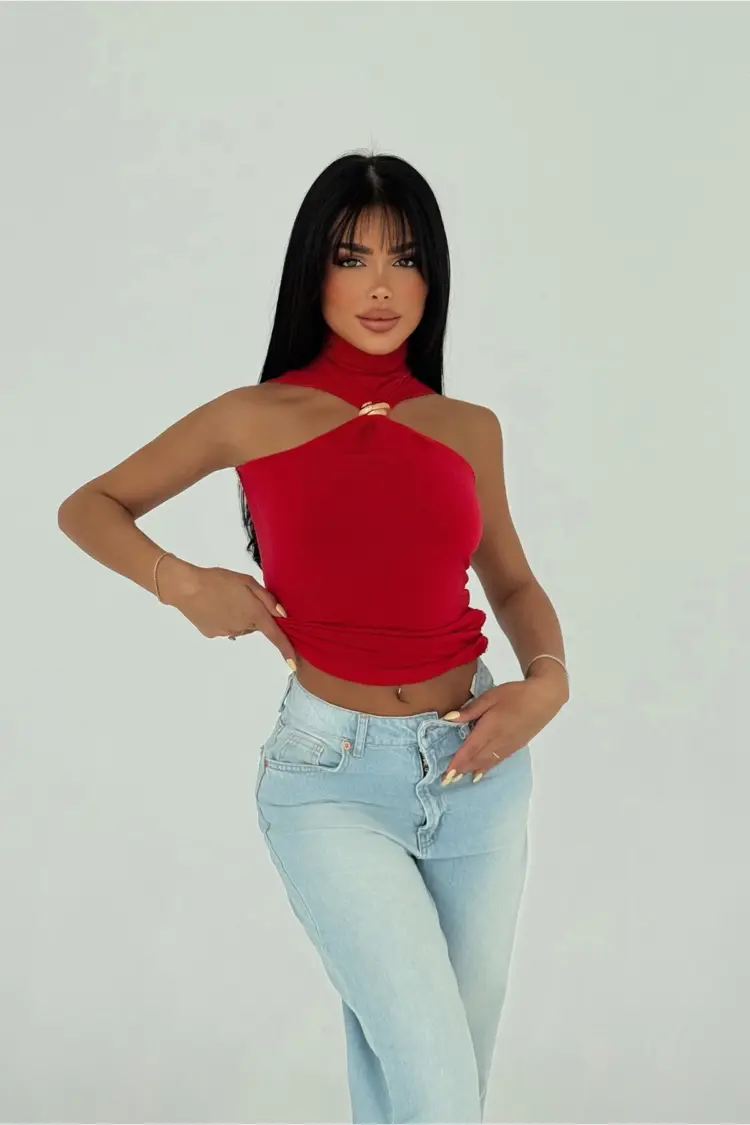 Basic Crop Top - Brand: EYYO ATELIER - Women's Clothing Wholesale - Globality Store