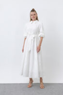 Women's Belted Cotton Shirt Dress - Brand: Puane - Women's Clothing Wholesale - Globality Store