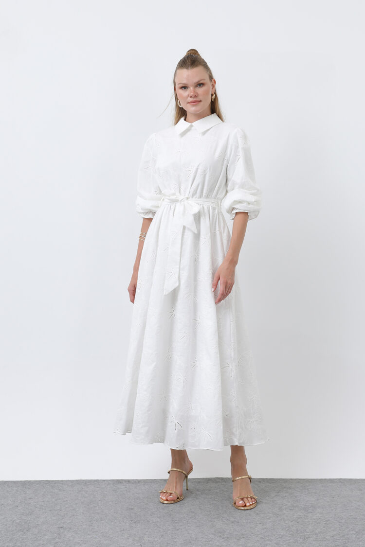 Women's Belted Cotton Shirt Dress - Brand: Puane - Women's Clothing Wholesale - Globality Store