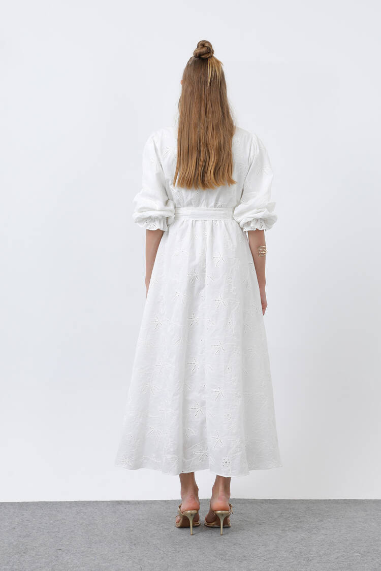 Women's Belted Cotton Shirt Dress