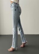 High Waist Leg Tassel LightStone Detailed Jeans Pants - Brand: LACARINO - Women's Clothing Wholesale - Globality Store