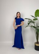 Shoulder Ruffle Rose Dress - Brand: Miss Janell - Women's Clothing Wholesale - Globality Store