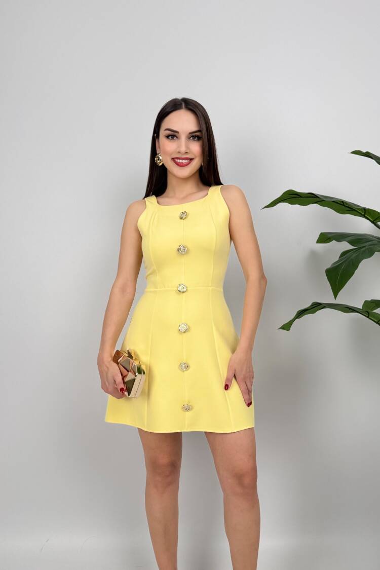 Buttoned Mini Dress