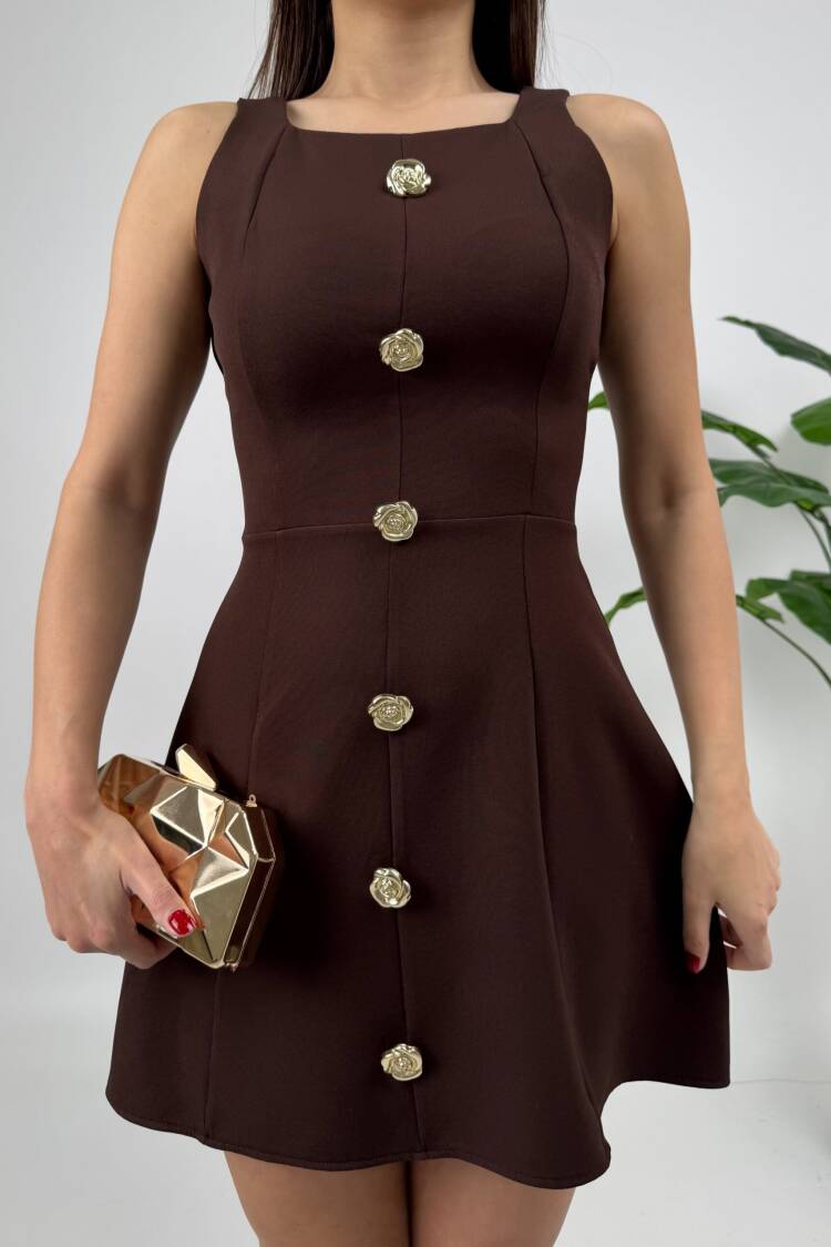 Buttoned Mini Dress