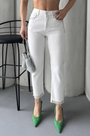 Mom Fit Jeans With Stones - Brand: XLove - Women's Clothing Wholesale - Globality Store