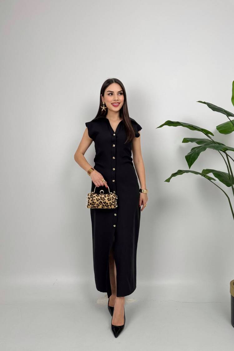 Front Buttoned Dress - Brand: Miss Janell - Women's Clothing Wholesale - Globality Store
