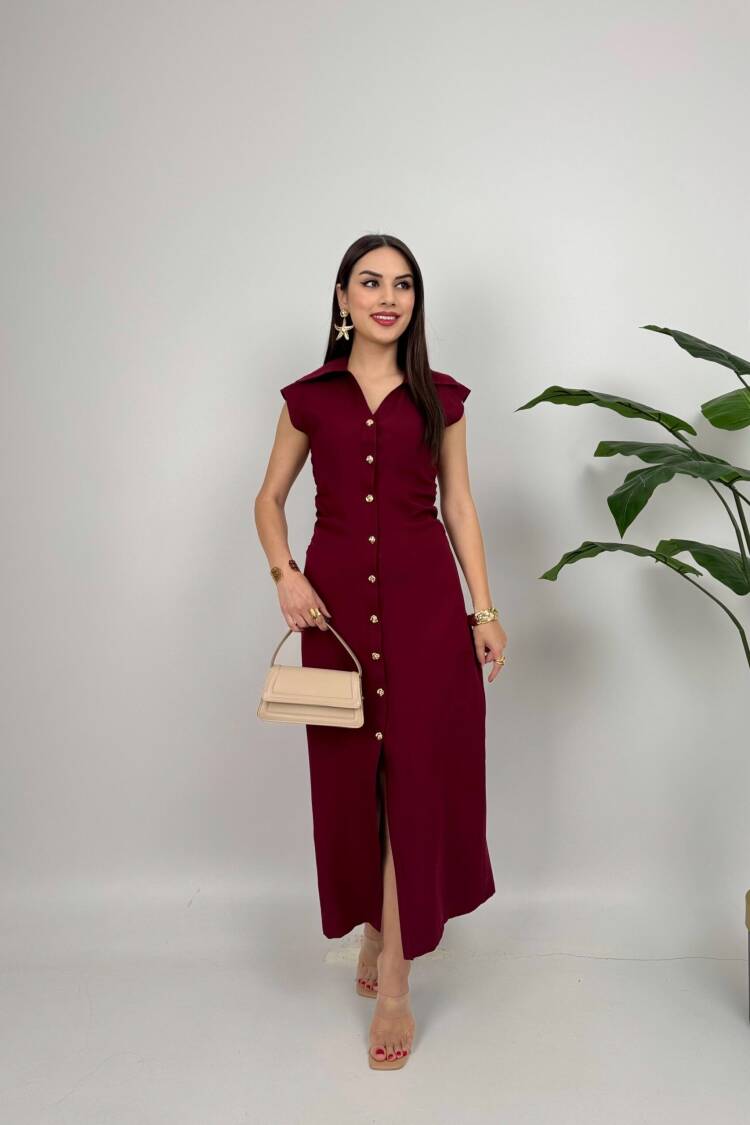 Front Buttoned Dress - Brand: Miss Janell - Women's Clothing Wholesale - Globality Store