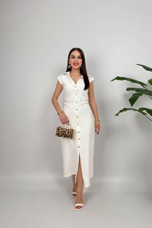 Front Buttoned Dress - Brand: Miss Janell - Women's Clothing Wholesale - Globality Store