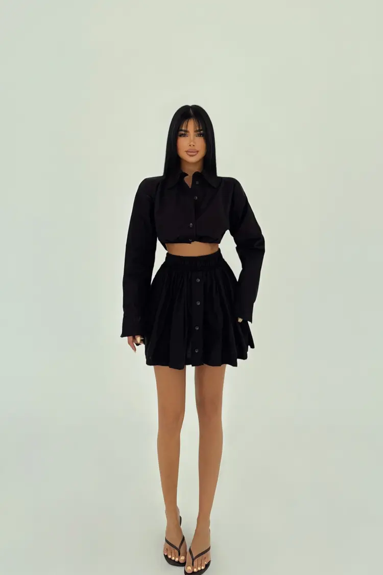 Front Buttoned Skirt Suit