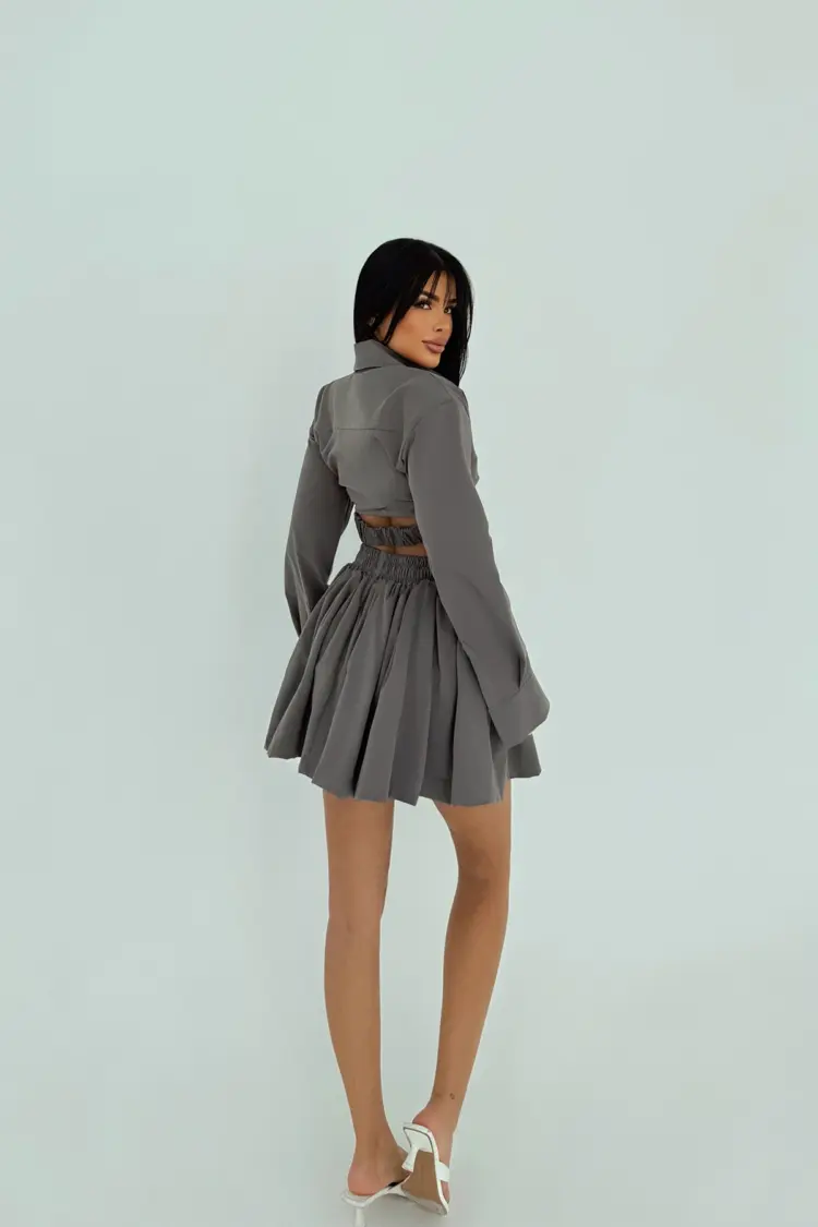 Front Buttoned Skirt Suit