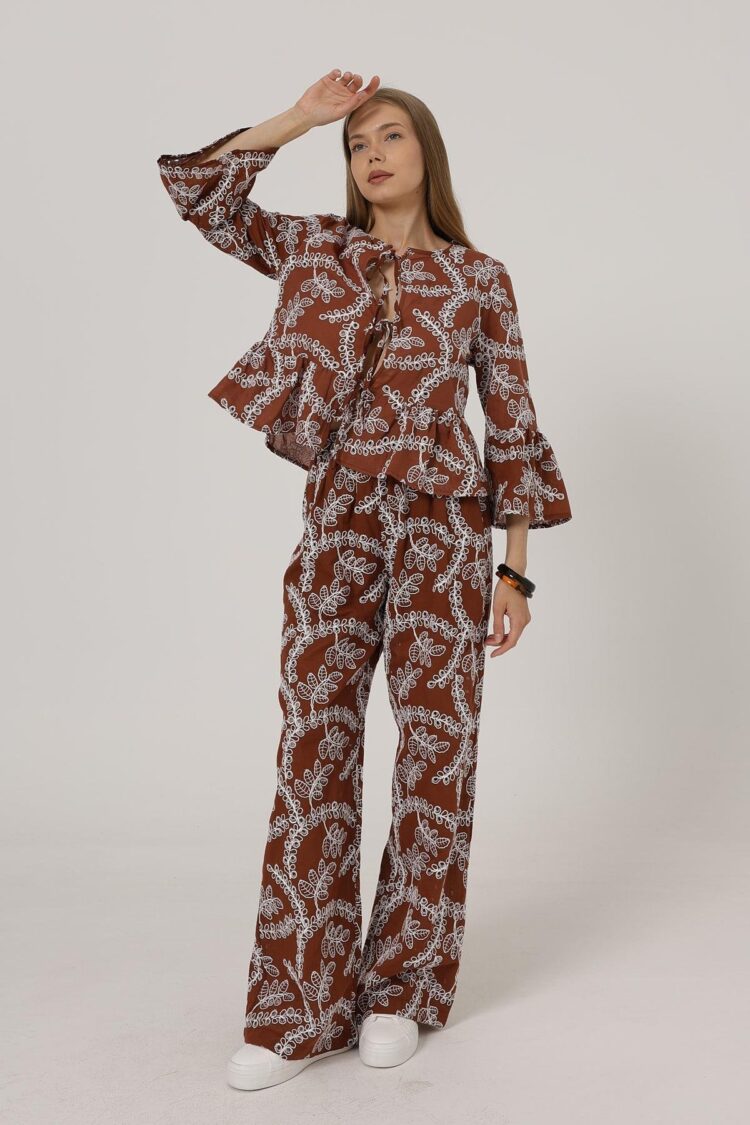 Embroidered Oversize Pants - Brand: Reyon - Women's Clothing Wholesale - Globality Store