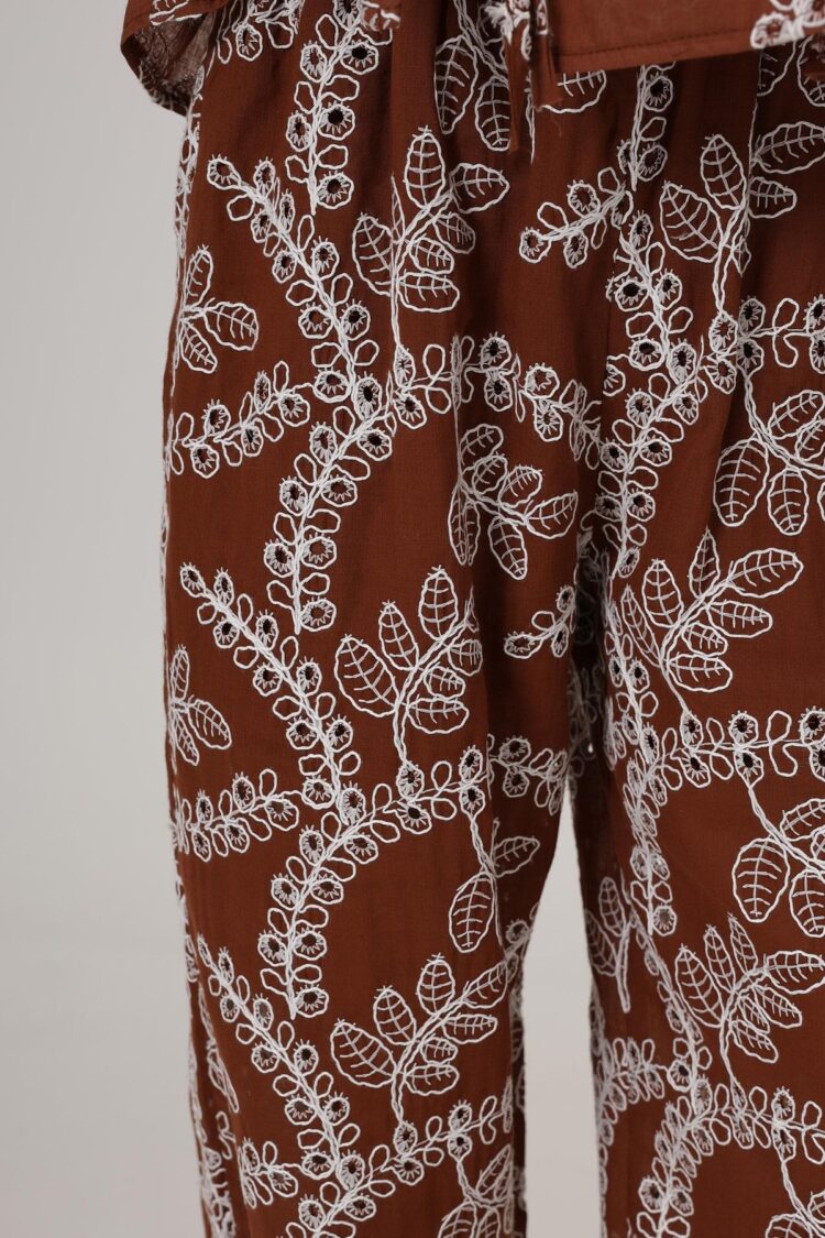 Embroidered Oversize Pants