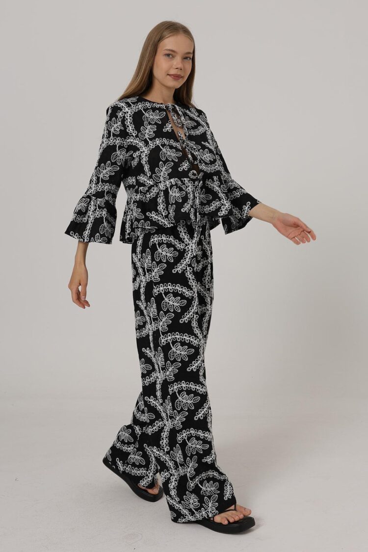 Embroidered Oversize Pants - Brand: Reyon - Women's Clothing Wholesale - Globality Store