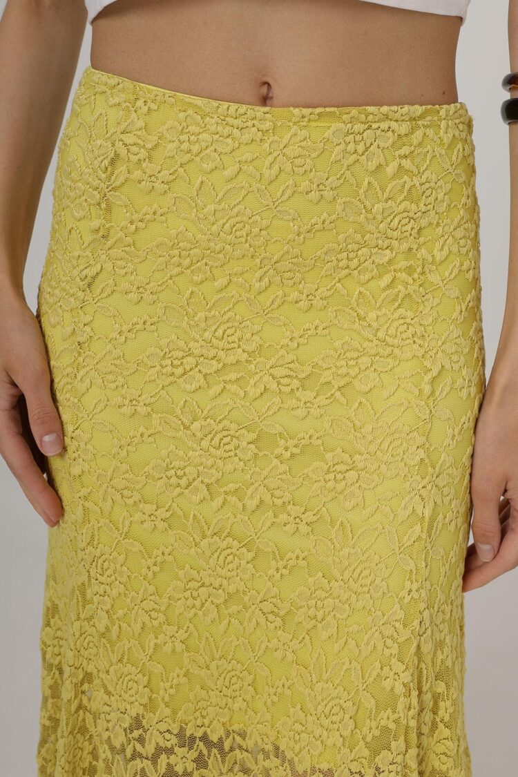 Elastic Waist Lace Skirt