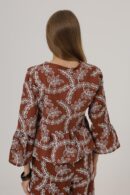 Bow Tie Embroidered Blouse - Brand: Reyon - Women's Clothing Wholesale - Globality Store