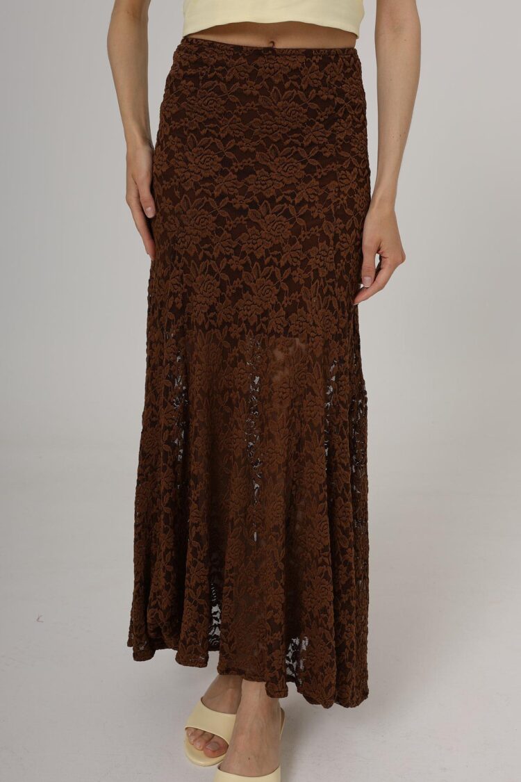 Elastic Waist Lace Skirt