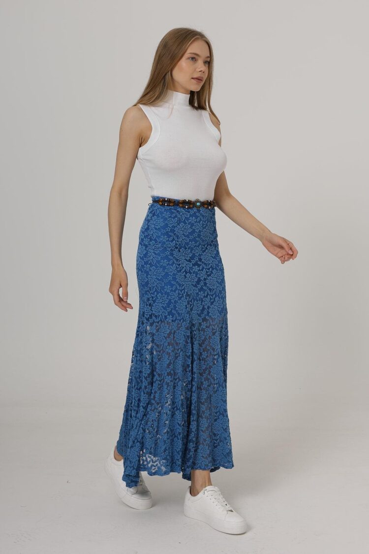 Elastic Waist Lace Skirt