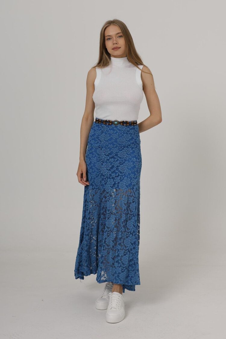 Elastic Waist Lace Skirt