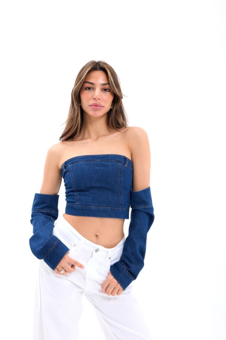 Jeans Crop - Blue - Brand: Fame - Women's Clothing Wholesale - Globality Store